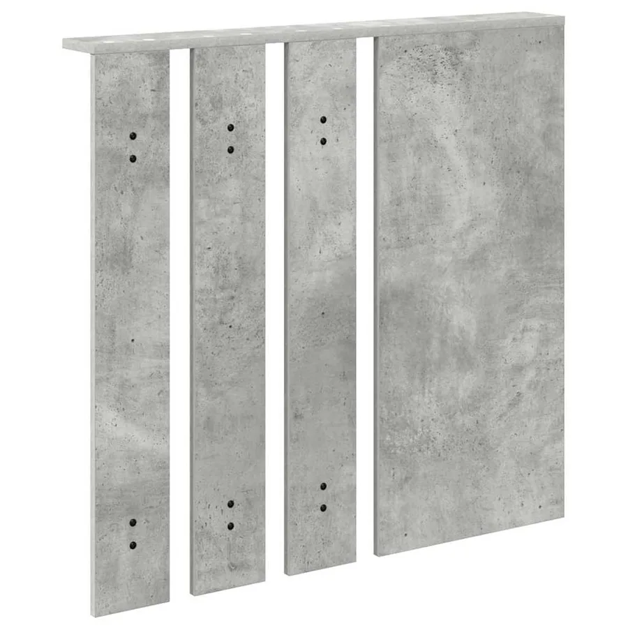 Porte-manteau mural avec étagère Gris béton 84 x 10 x 80 cm - 7