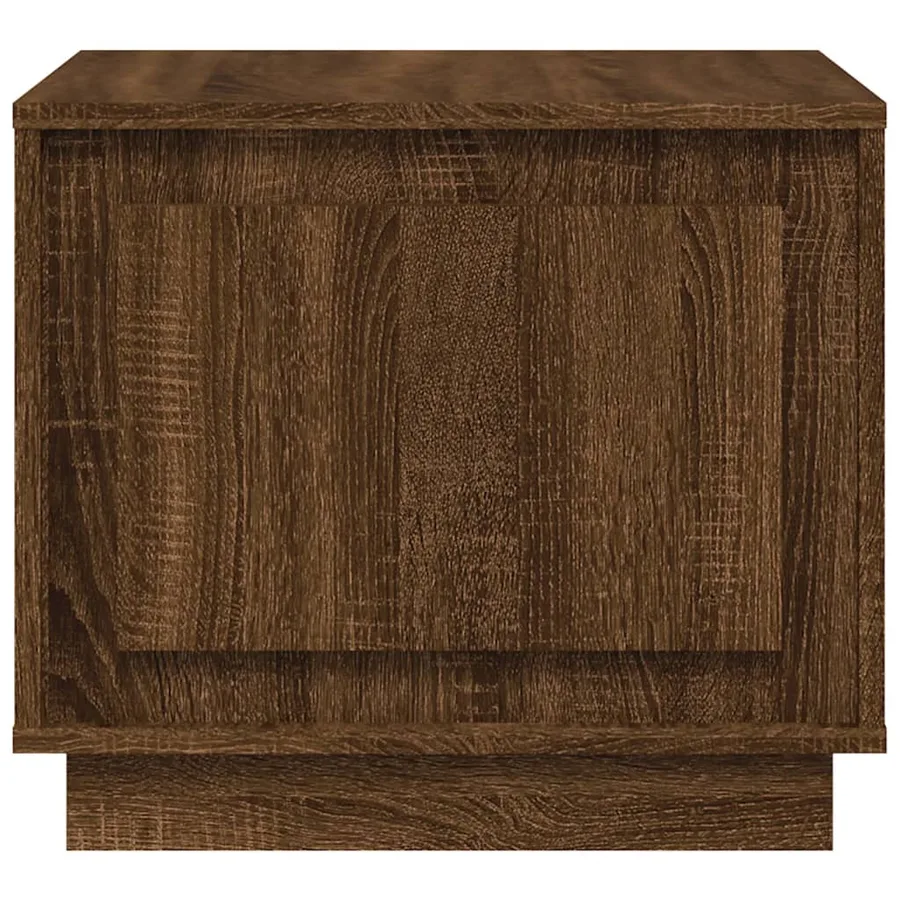 Table basse chêne marron 51x50x44 cm bois d'ingénierie - 5