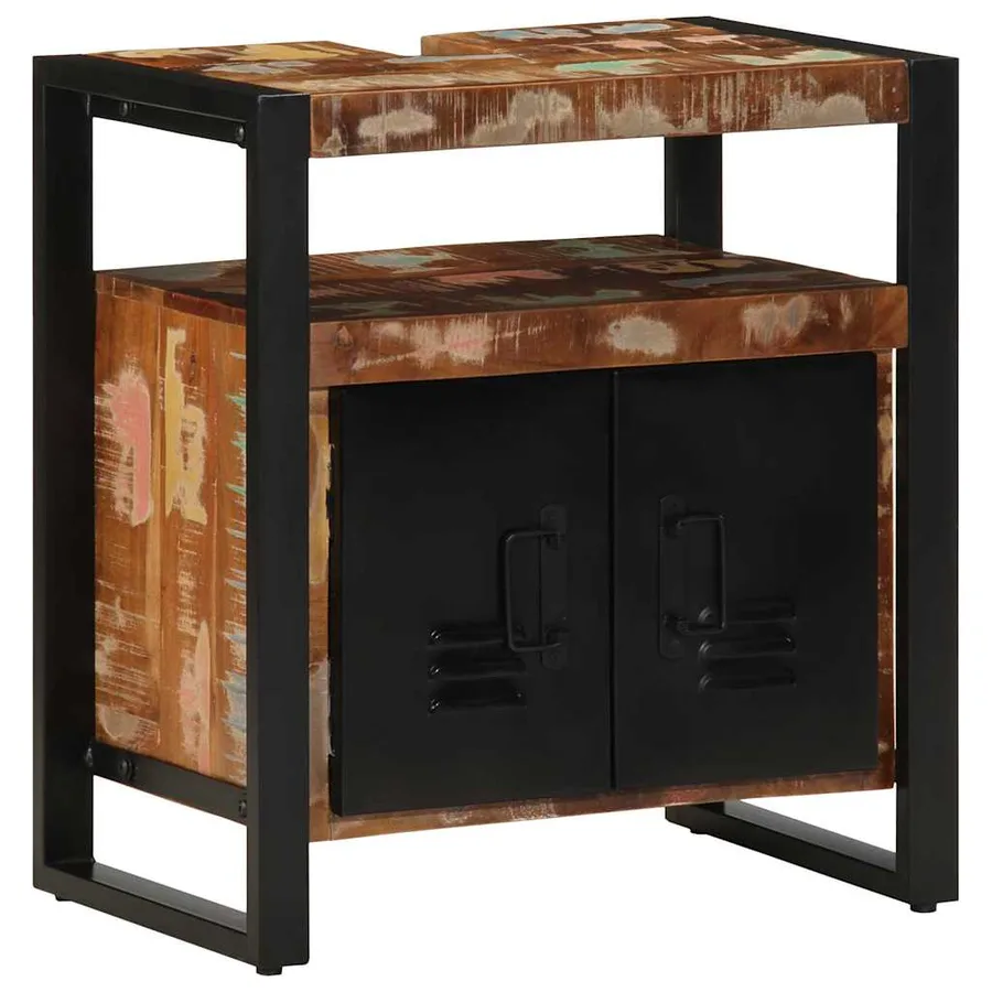 Ensemble de mobilier de salle de bain 4 pcs Bois Recyclé Solide - 6