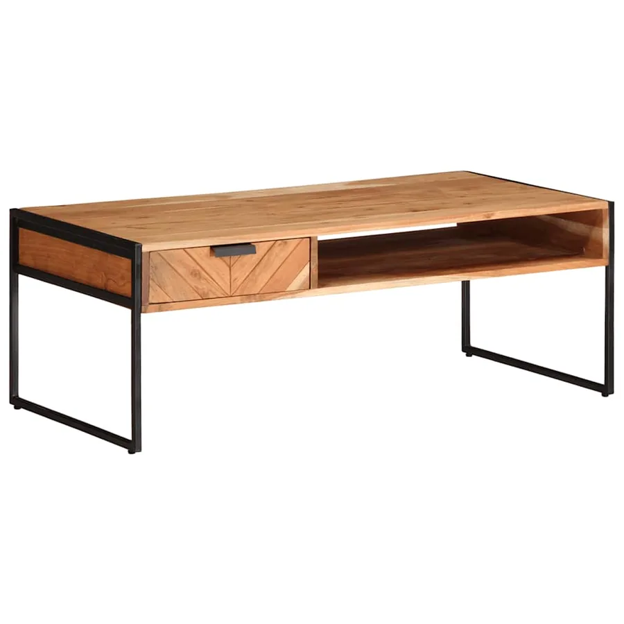 Table basse 110x55x40 cm bois massif d'acacia