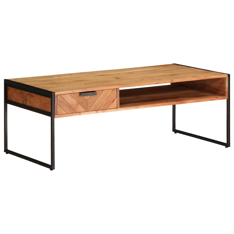 Table basse 110x55x40 cm bois massif d'acacia - 12