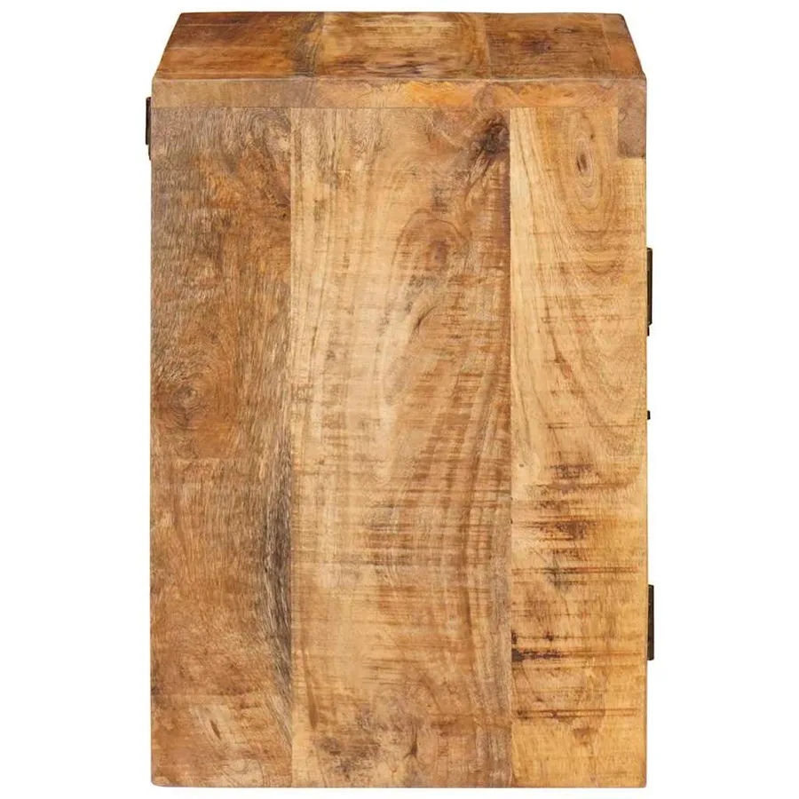 Table de chevet Marron 35 x 33 x 48 cm Bois de mangue massif - 6