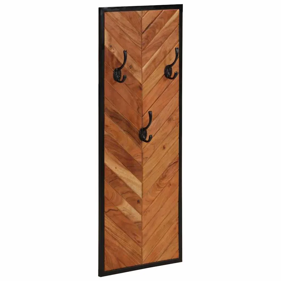 Porte-manteaux 2 pcs 35x1x90 cm bois massif acacia - 10