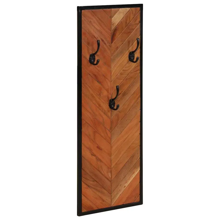 Porte-manteaux 2 pcs 35x1x90 cm bois massif acacia - 2
