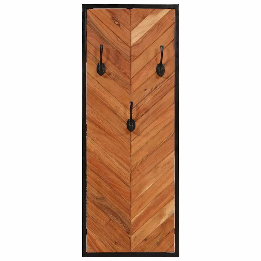 Porte-manteaux 2 pcs 35x1x90 cm bois massif acacia - 3
