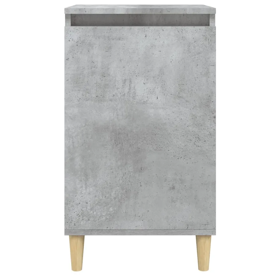 Table de chevet gris béton 40x35x70 cm bois d'ingénierie - 5