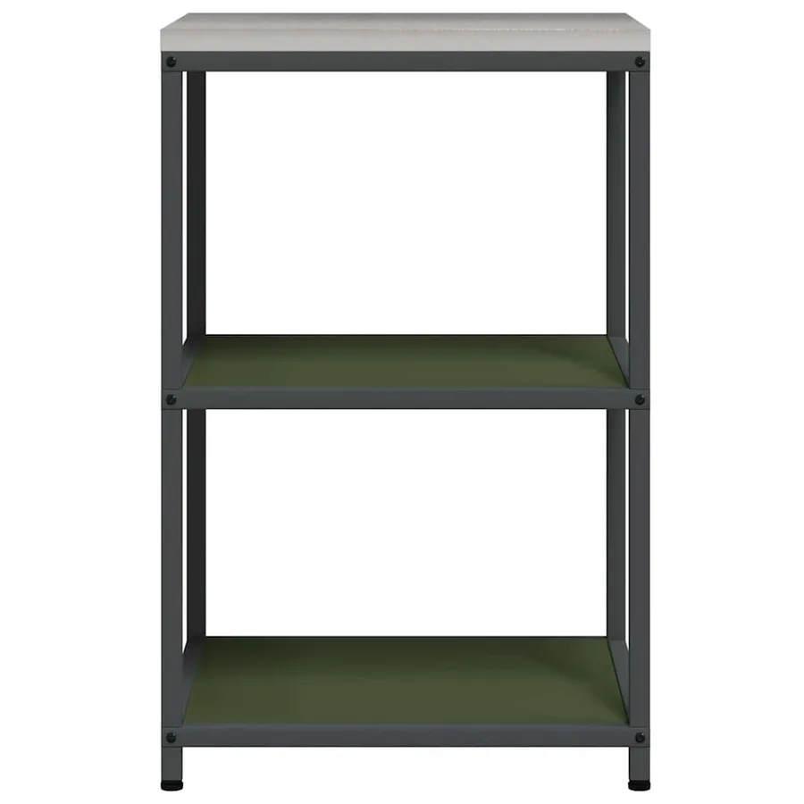 Rangement de cuisine HATTEM Vert olive 60 x 50 x 92 cm Acier - 7