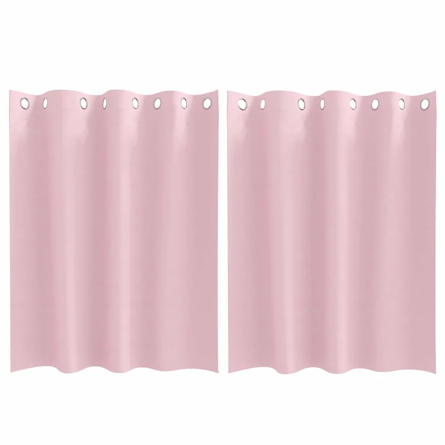Rideaux occultants avec anneaux 2 pcs Rose bébé 140 x 140 cm - 2