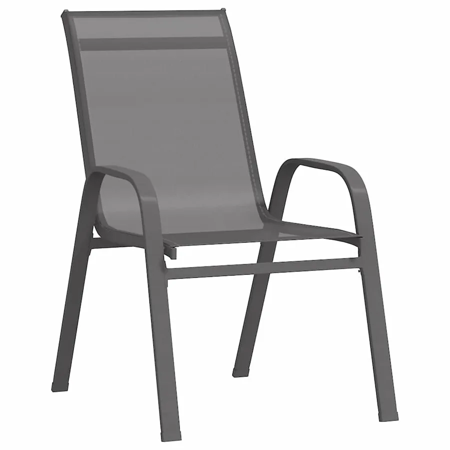 Ensemble de salle à manger pour jardin 5 pcs Gris et Noir - 6