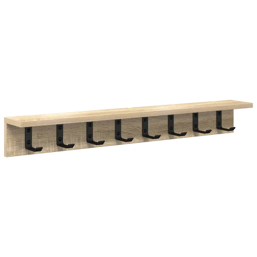 Porte-manteau mural Chêne Sonoma 80 x 10,5 x 10,5 cm - 2