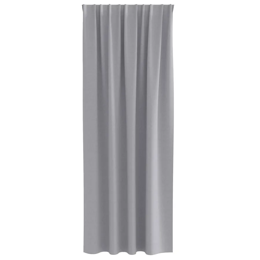 Rideaux occultants avec anneaux 2 pcs Gris clair 260 x 140 cm - 4