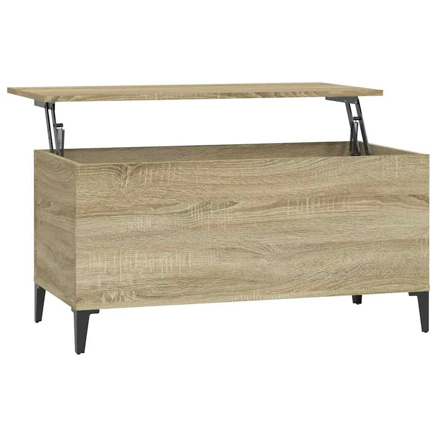 Table basse Chêne sonoma 90x44,5x45 cm Bois d'ingénierie - 2