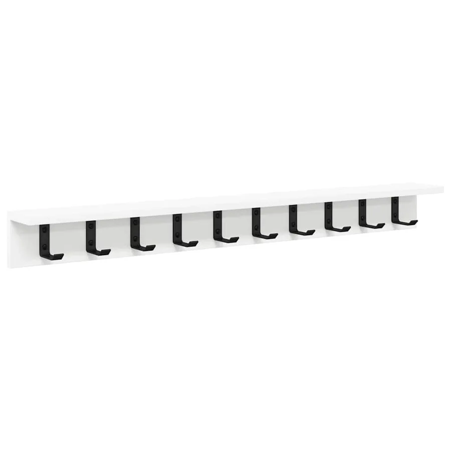 Porte-manteau mural Montage mural Blanc 100 x 10,5 x 10,5 cm - 2