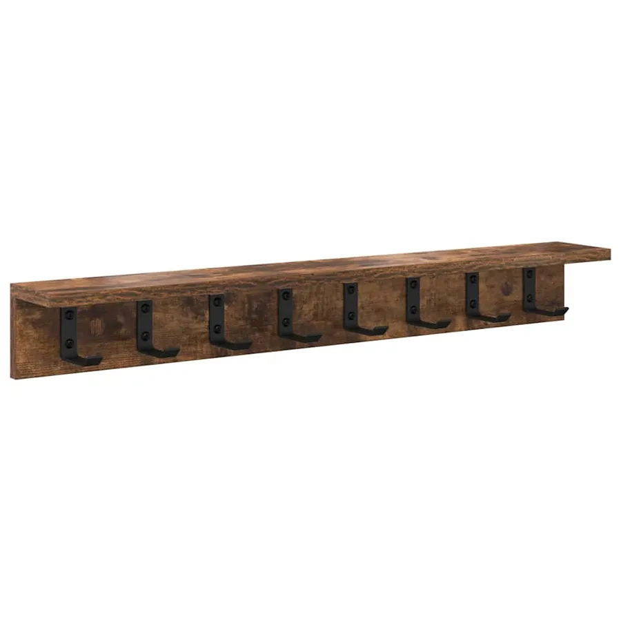 Porte-manteau mural Chêne fumé 80 x 10,5 x 10,5 cm - 2