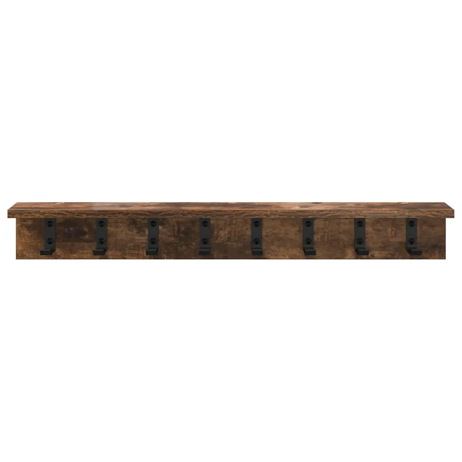 Porte-manteau mural Chêne fumé 80 x 10,5 x 10,5 cm - 5