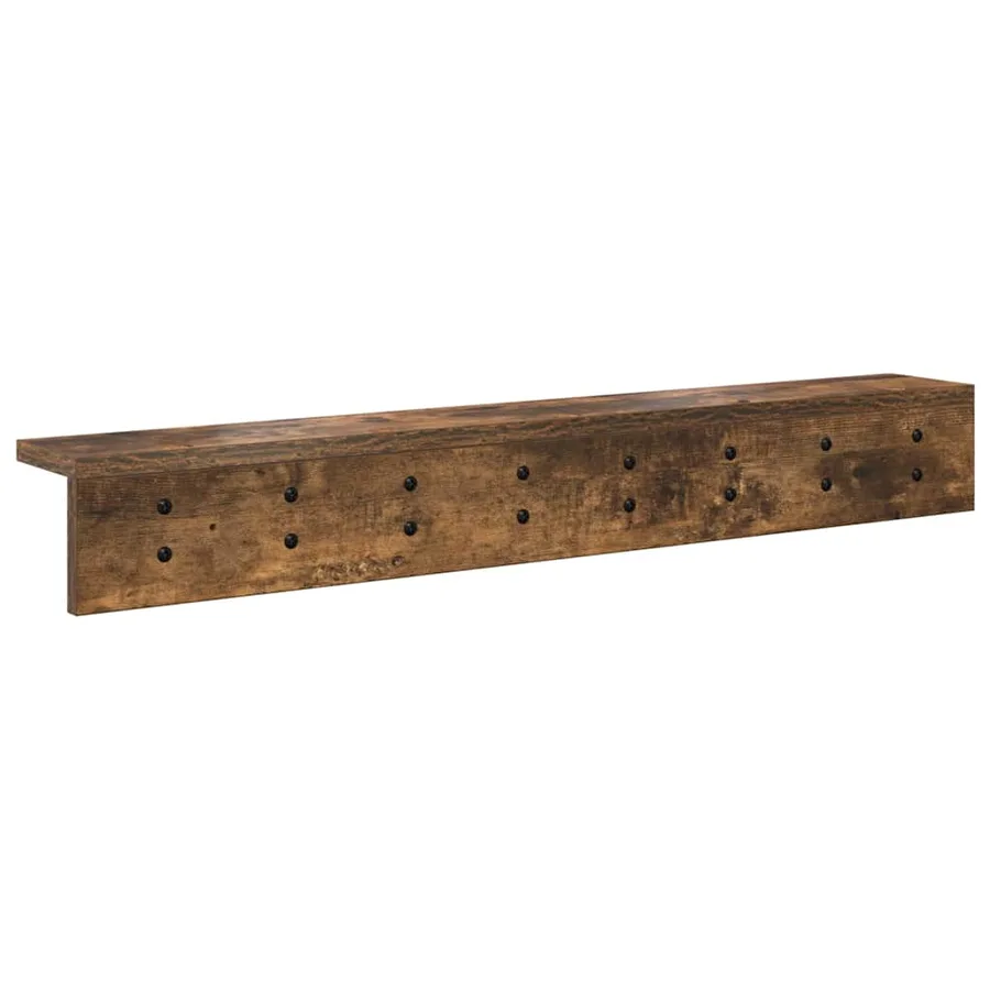 Porte-manteau mural Chêne fumé 80 x 10,5 x 10,5 cm - 7