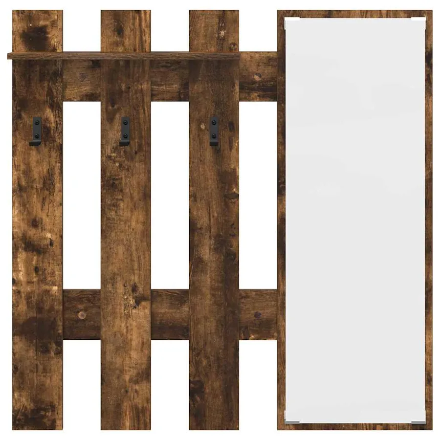 Porte-manteau mural Montage mural Chêne fumé 100 x 10 x 100 cm - 5