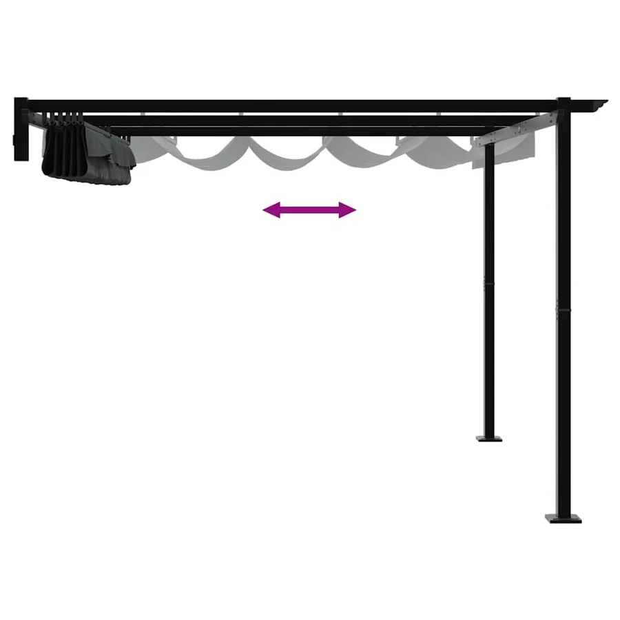 Pavillon 300 x 300 x 200 cm Anthracite Polyester - 9