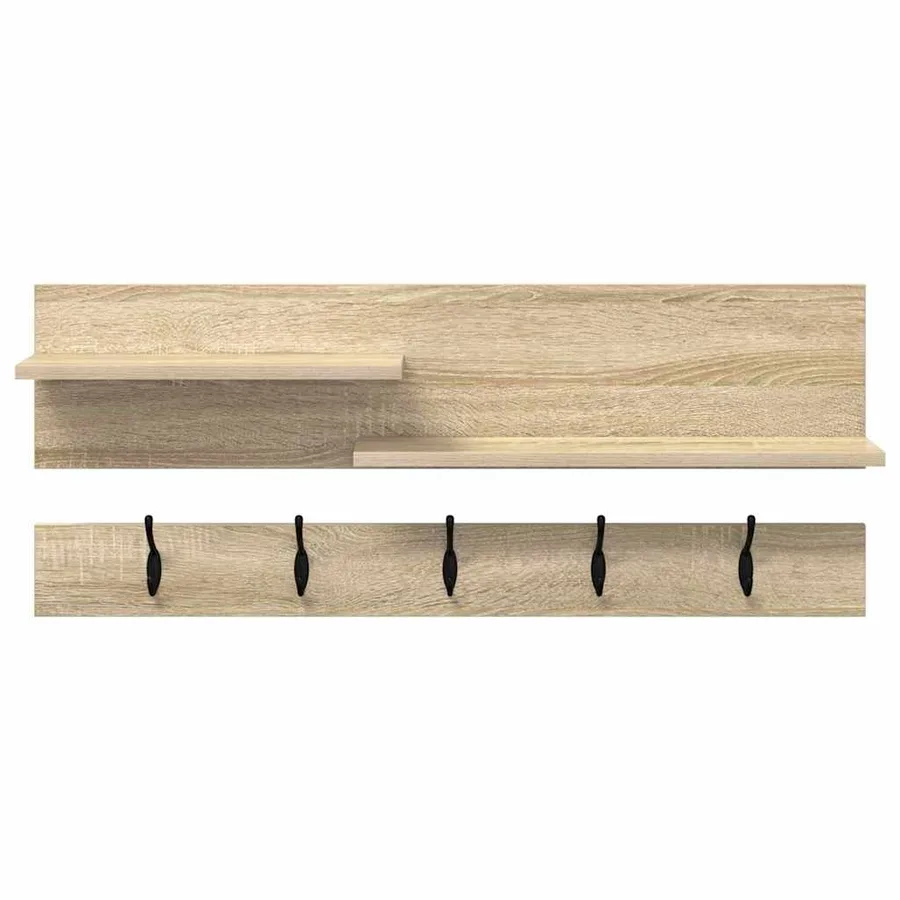 Porte-manteau mural avec étagère Chêne Sonoma 90 x 15 x 36 cm - 5
