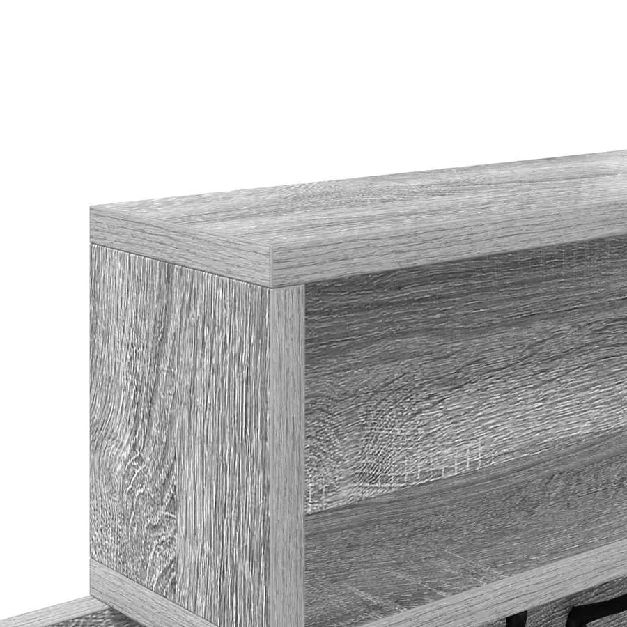 Porte-manteau mural avec étagère Gris Sonoma 100 x 12 x 43,5 cm - 9