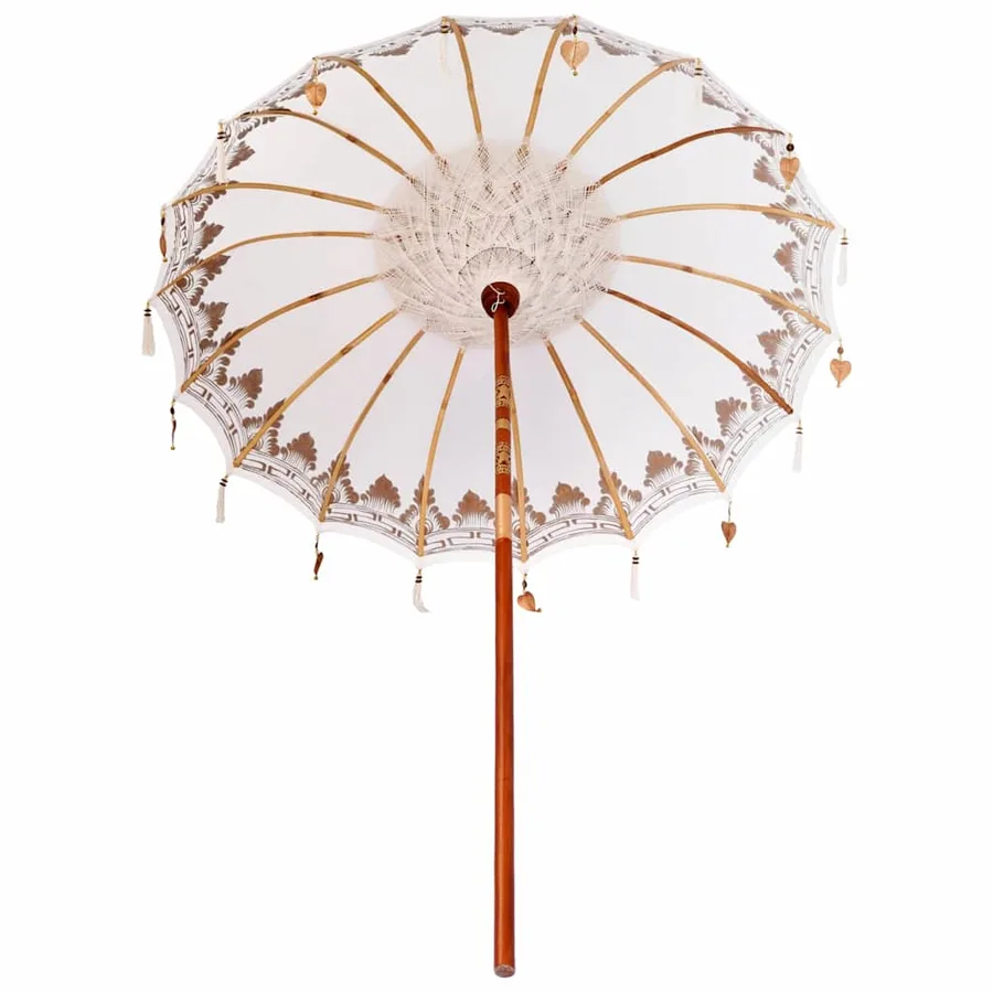Parasol balinais Crème 185 x 185 x 260 cm - 5