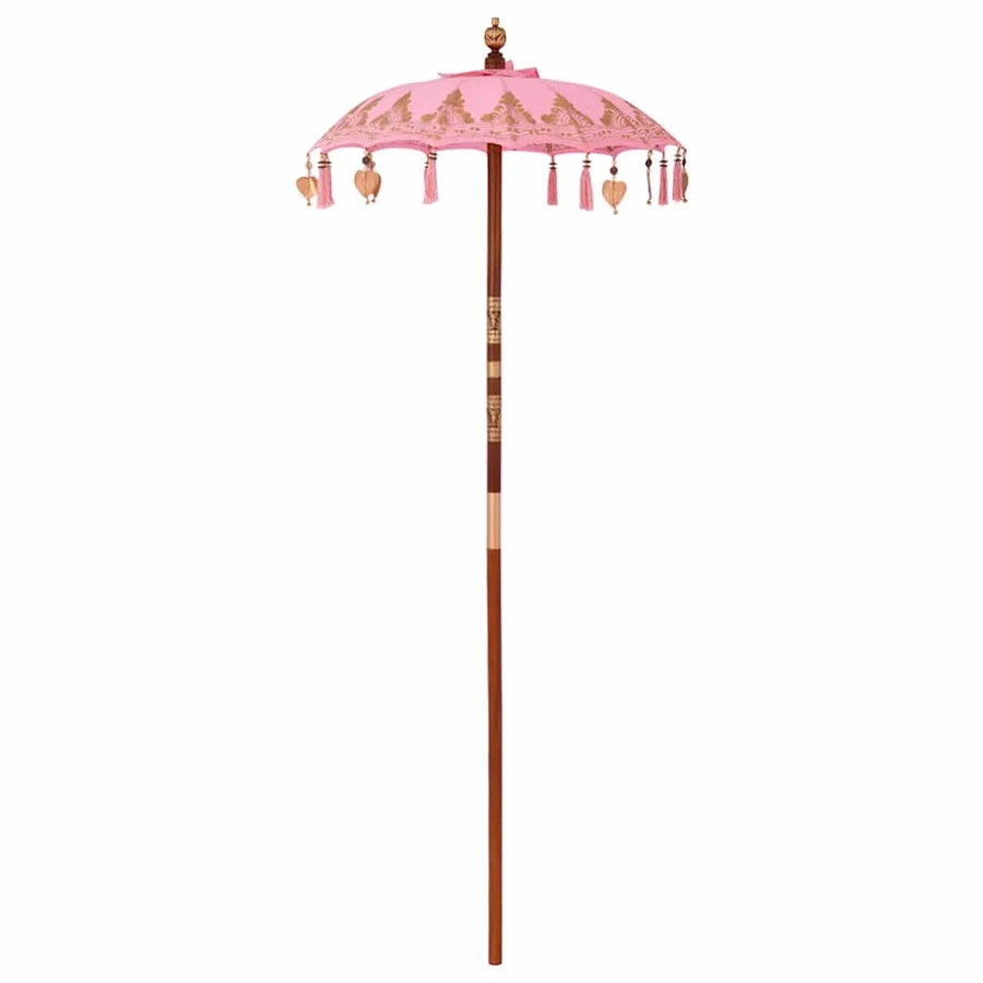 Parasol balinais Rose 125 x 125 x 260 cm - 2