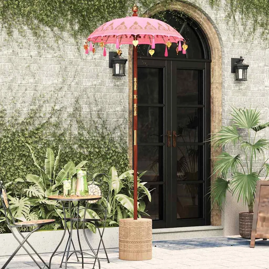 Parasol balinais Rose 125 x 125 x 260 cm - 3
