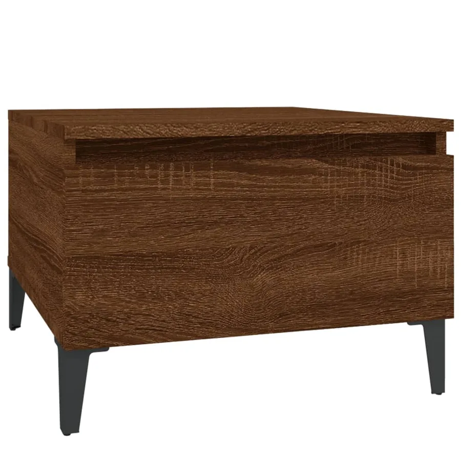 Table d'appoint Chêne marron 50x46x35 cm Bois d'ingénierie - 2