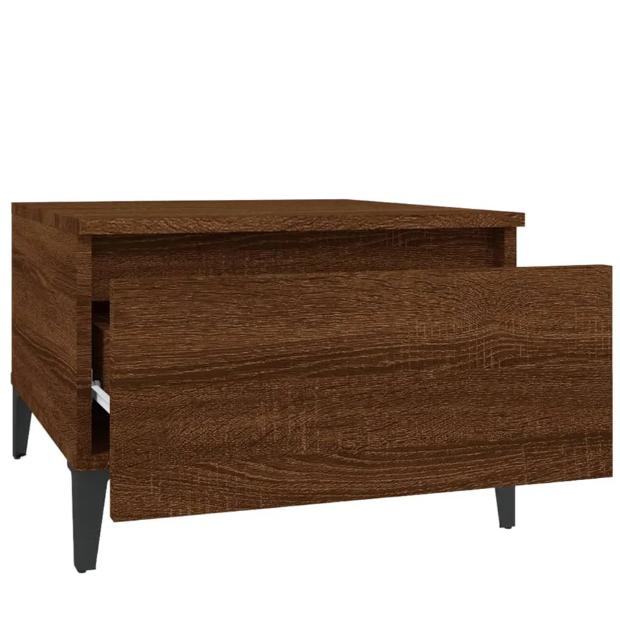 Table d'appoint Chêne marron 50x46x35 cm Bois d'ingénierie - 7