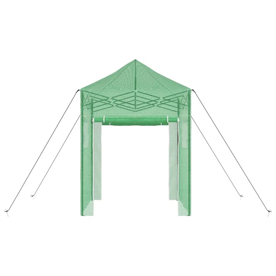Serre avec cadre pop-up avec toit Vert 200 x 200 x 300 cm Fer - 6