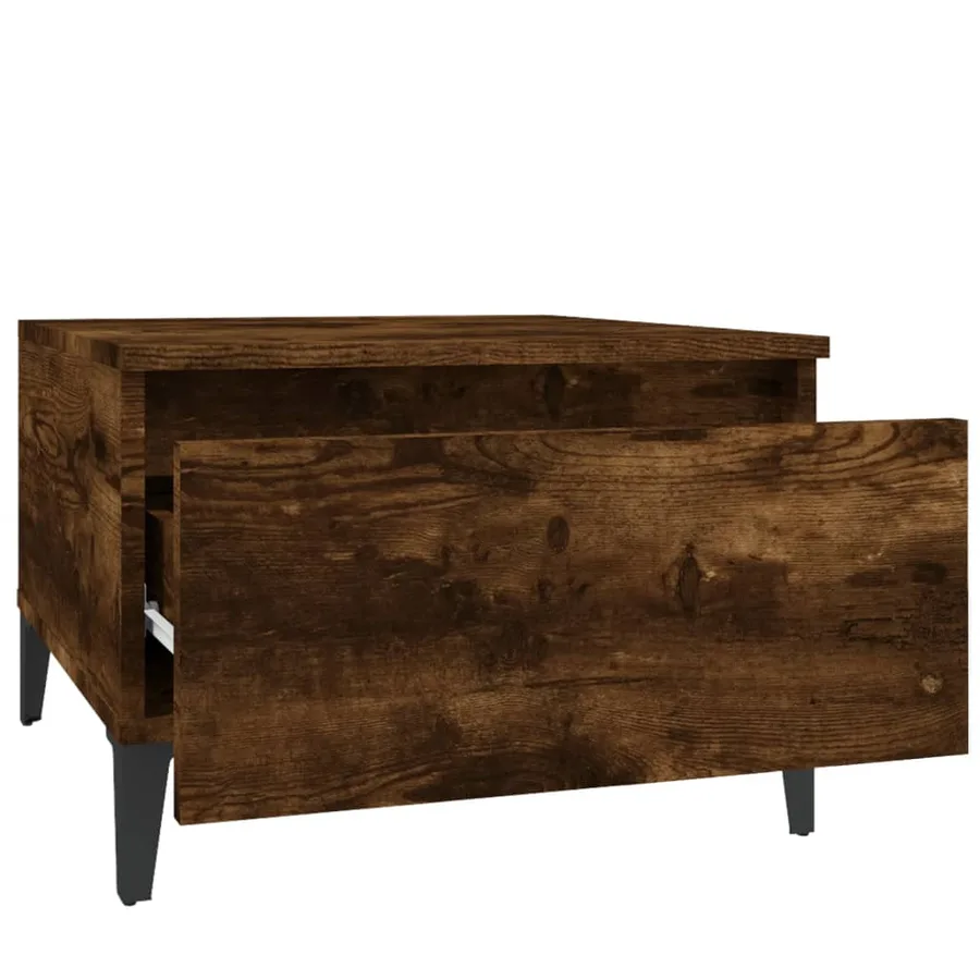 Table d'appoint Chêne fumé 50x46x35 cm Bois d'ingénierie - 7