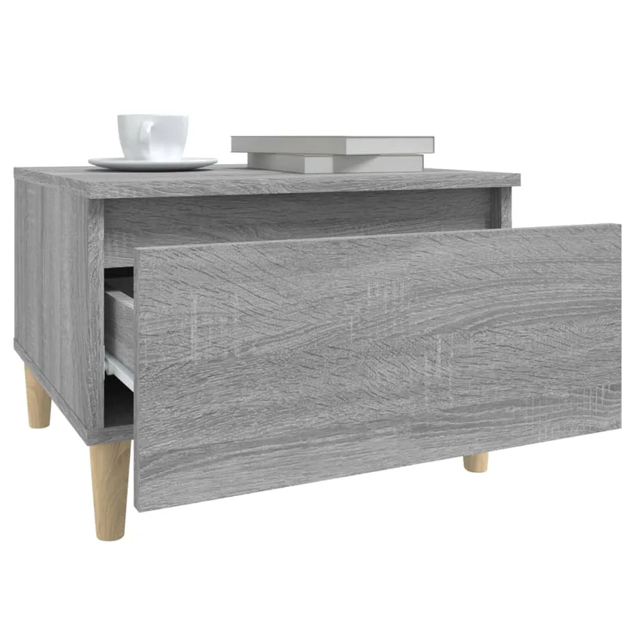 Tables d'appoint 2 pcs Sonoma gris 50x46x35 cm Bois ingénierie - 6