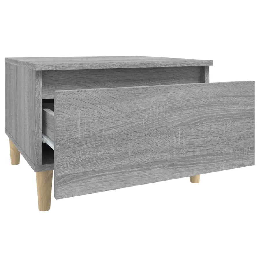 Tables d'appoint 2 pcs Sonoma gris 50x46x35 cm Bois ingénierie - 9