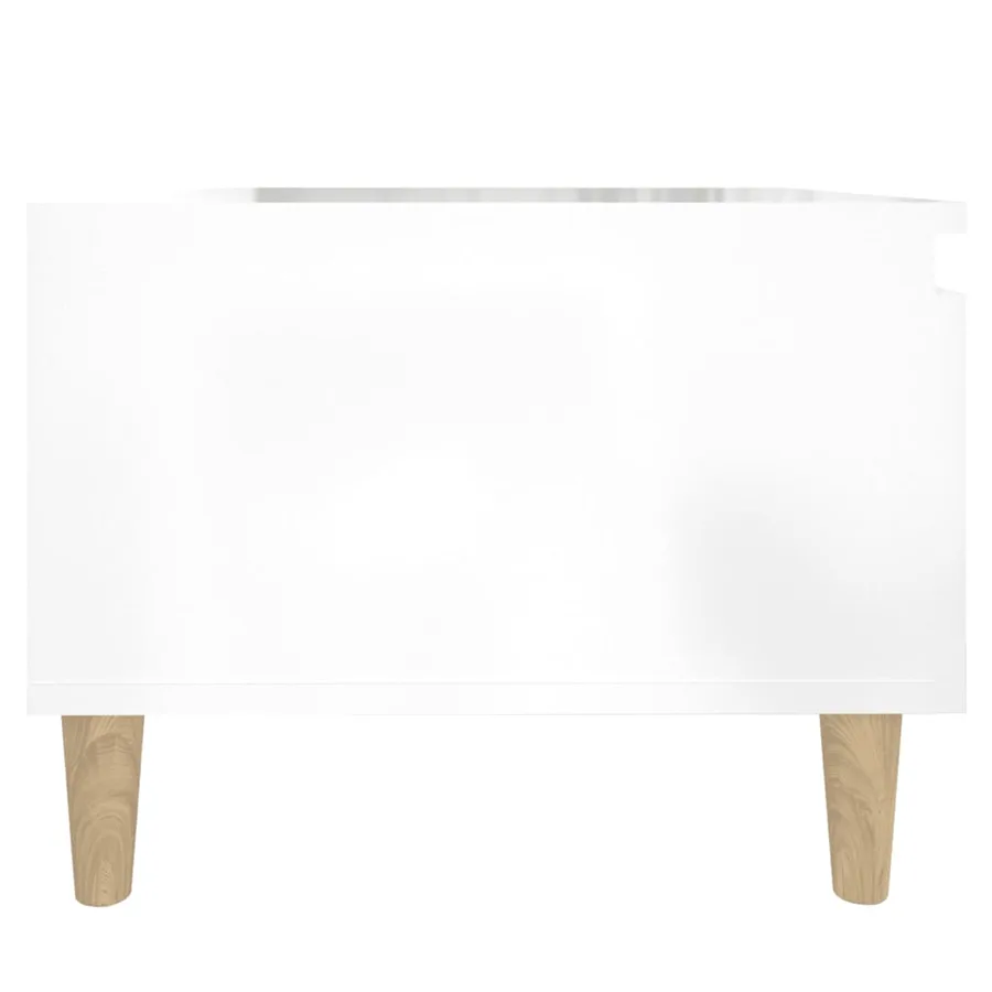 Tables d'appoint 2pcs Blanc brillant 50x46x35cm Bois ingénierie - 10