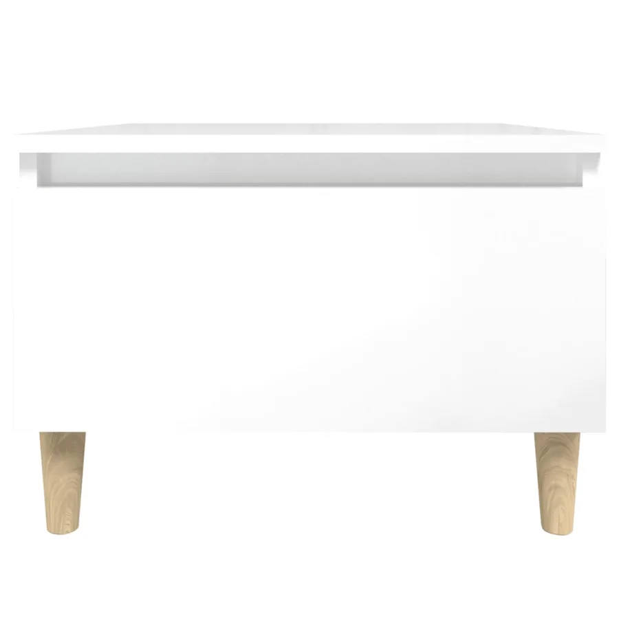 Tables d'appoint 2pcs Blanc brillant 50x46x35cm Bois ingénierie - 8