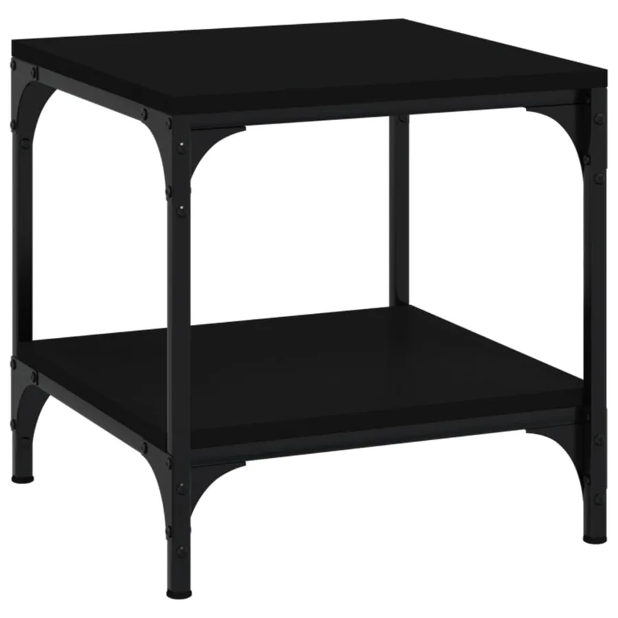 Tables d'appoint 2 pcs Noir 40x40x40 cm Bois d'ingénierie - 5