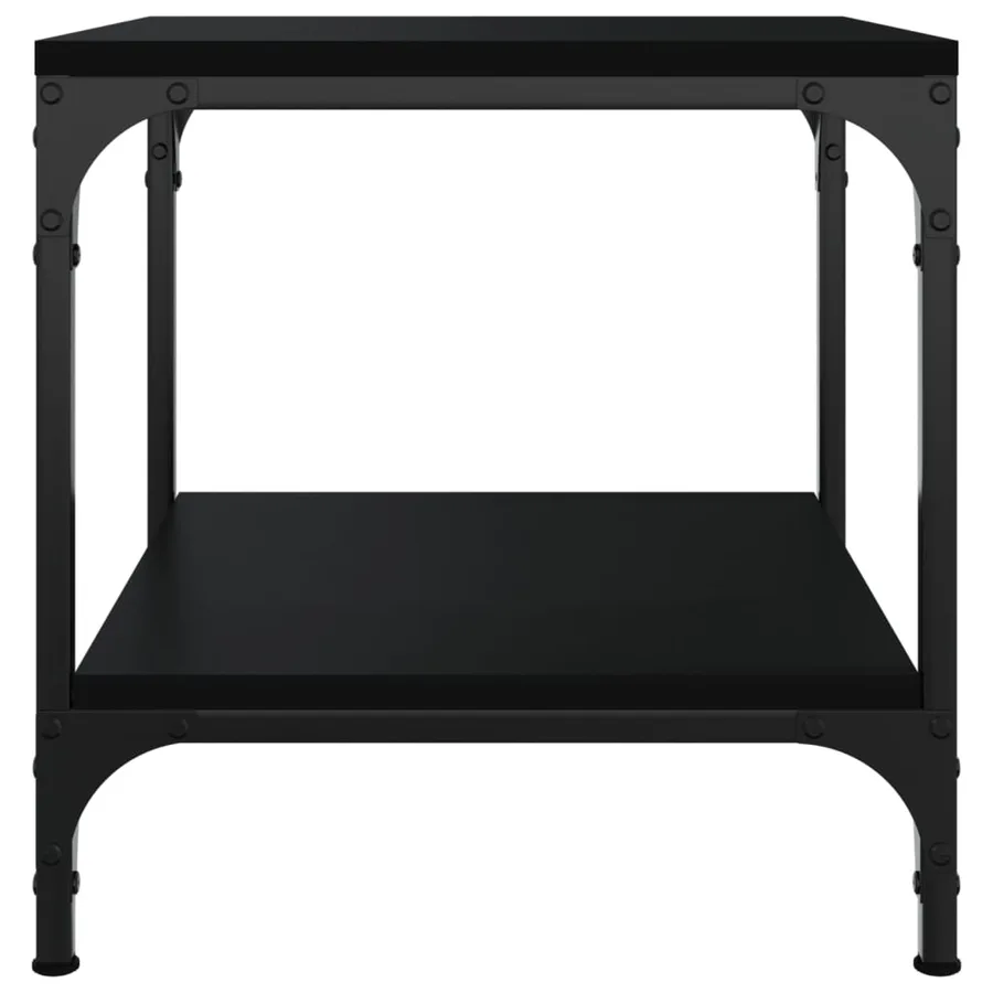 Tables d'appoint 2 pcs Noir 40x40x40 cm Bois d'ingénierie - 7
