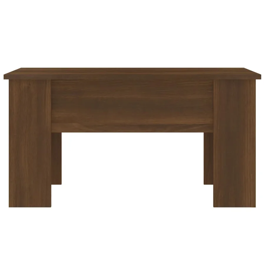 Table basse Chêne marron 79x49x41 cm Bois d'ingénierie - 3