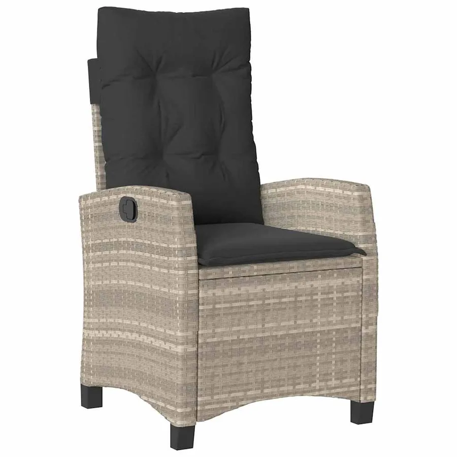Ensemble de salle à manger pour jardin 7 pcs Gris clair - 6