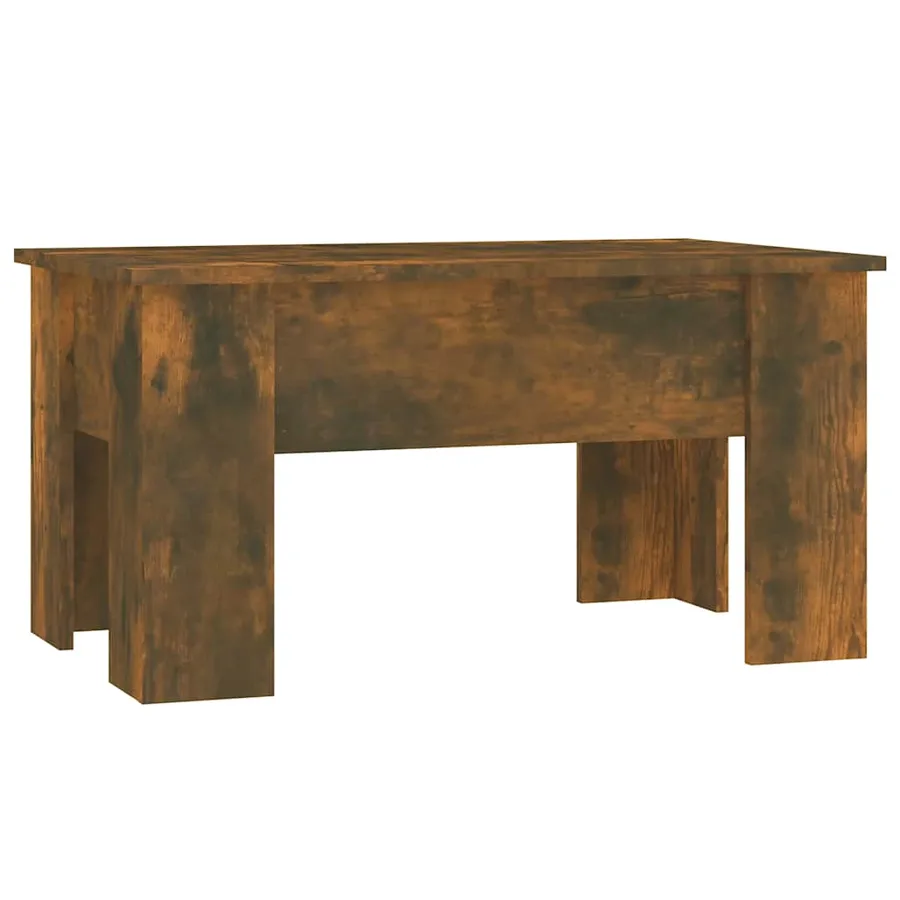 Table basse Chêne fumé 79x49x41 cm Bois d'ingénierie - 2