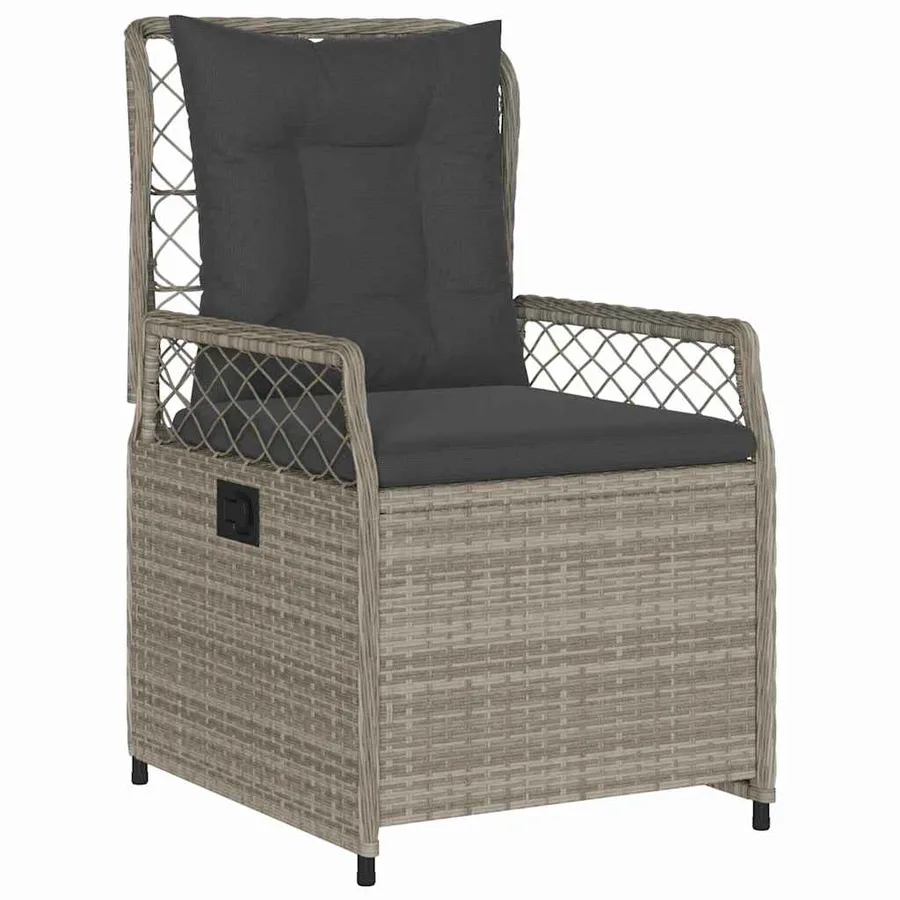 Ensemble de salle à manger pour jardin 7 pcs Gris clair - 6