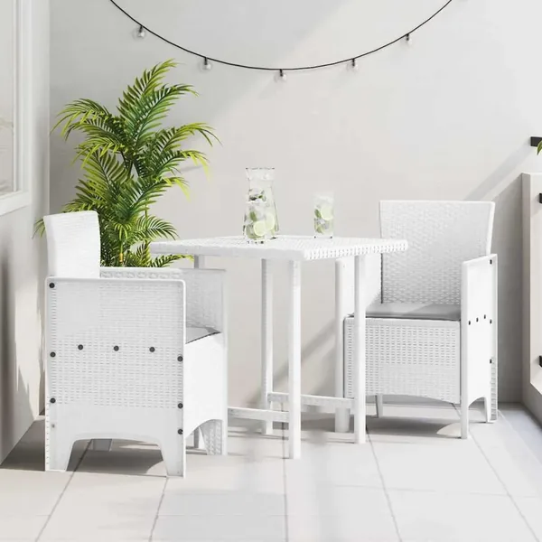 Chaise de jardin 2 pcs Blanc 53 x 49 x 85 cm Polypropylène