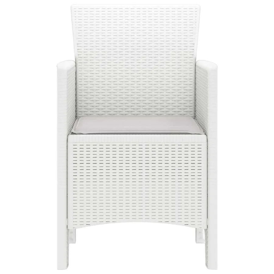 Chaise de jardin 2 pcs Blanc 53 x 49 x 85 cm Polypropylène - 6