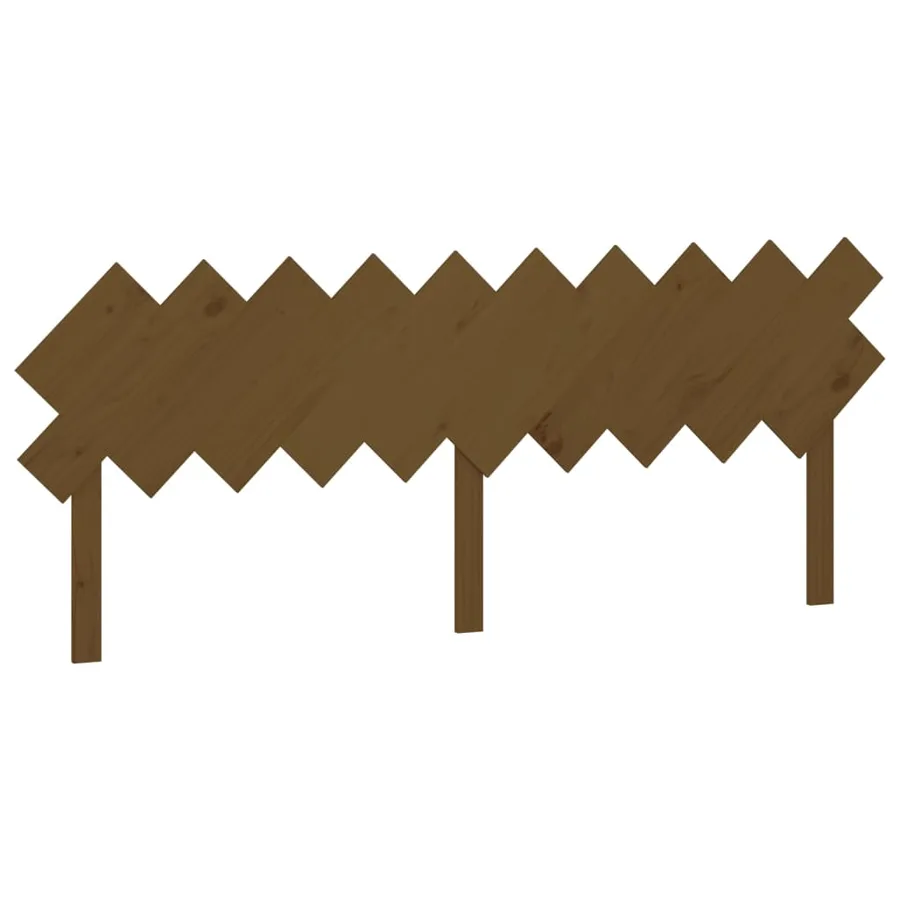 Tête de lit Marron miel 196x3x80,5 cm Bois massif de pin - 2