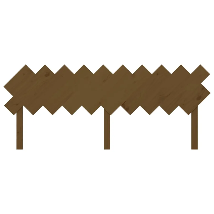 Tête de lit Marron miel 196x3x80,5 cm Bois massif de pin - 4