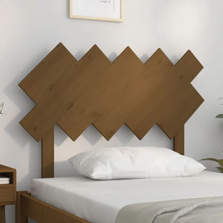 Tête de lit Marron miel 104x3x80,5 cm Bois massif de pin - 3