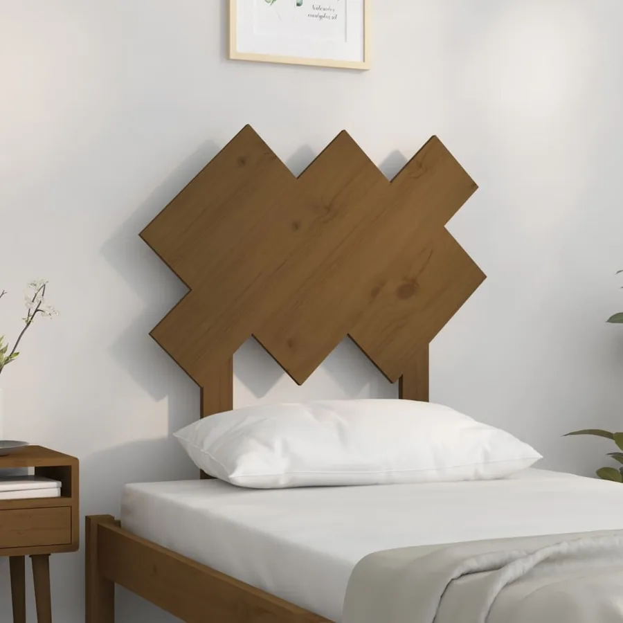 Tête de lit Marron miel 72,5x3x81 cm Bois massif de pin - 3