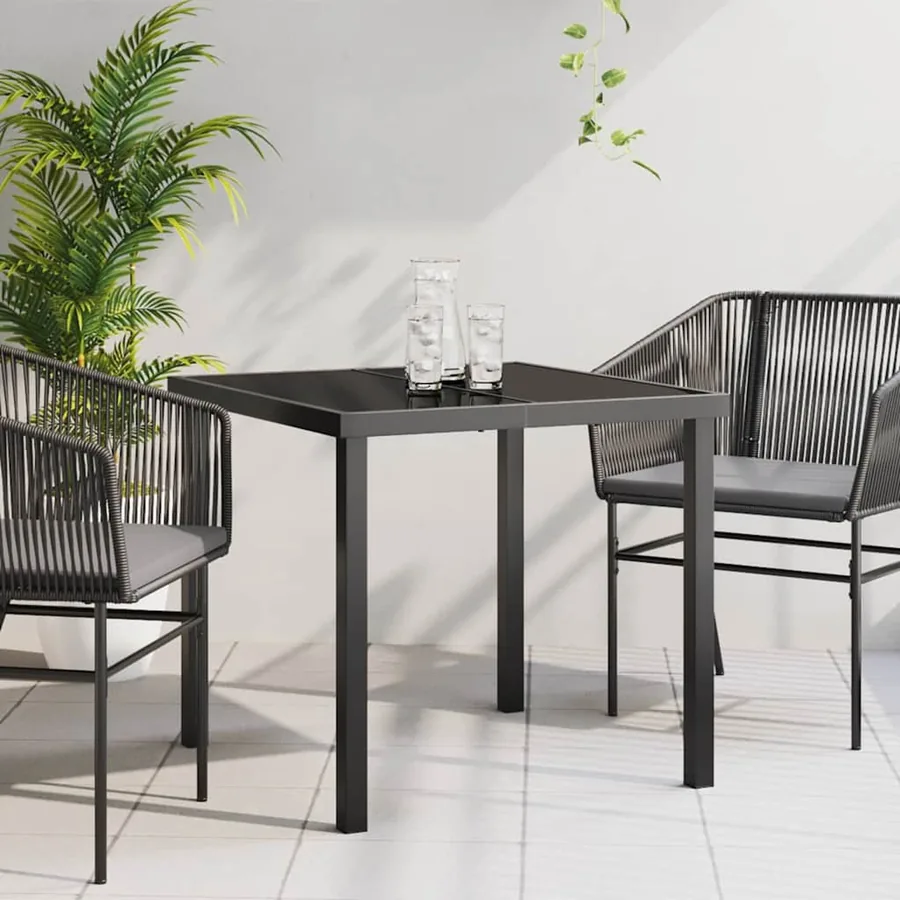 Table de Jardin Noir 80 x 80 x 73 cm Métal
