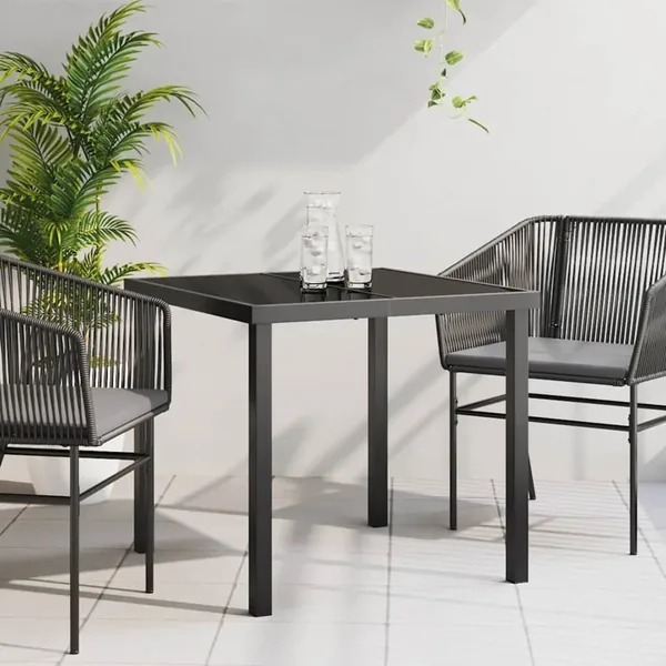 Table de Jardin Noir 80 x 80 x 73 cm Métal