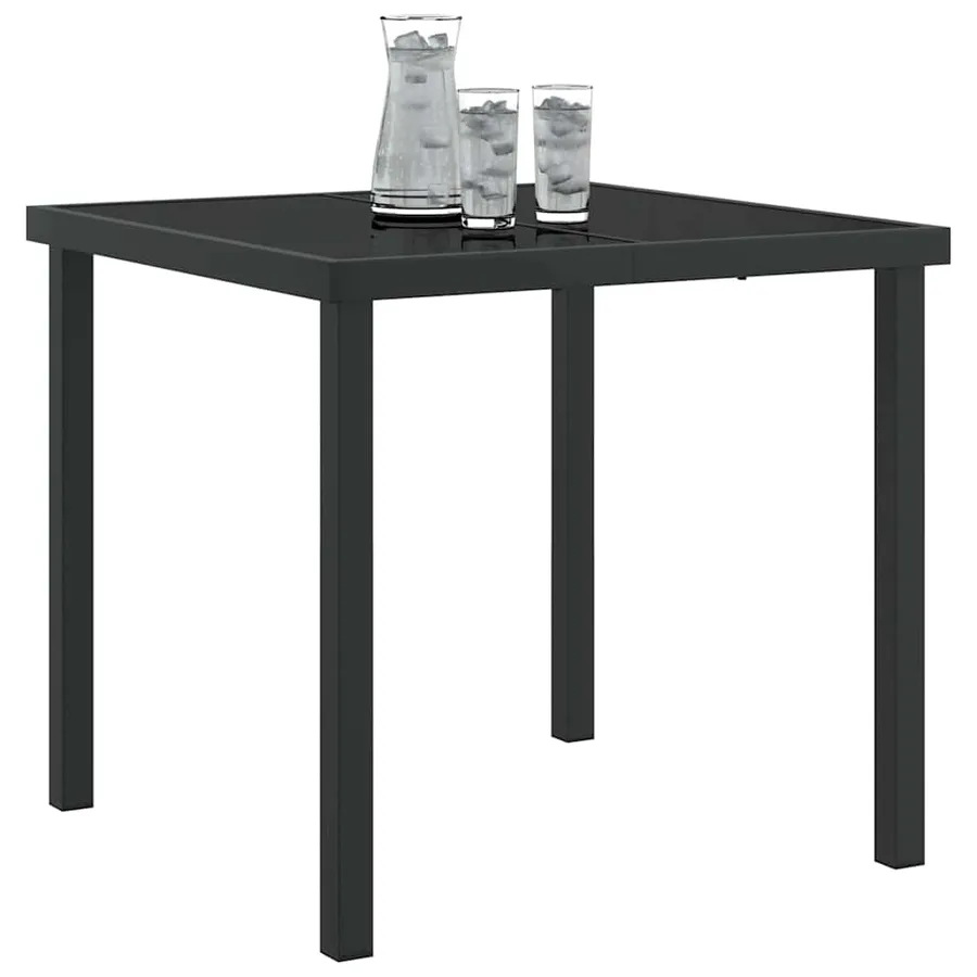 Table de Jardin Noir 80 x 80 x 73 cm Métal - 3